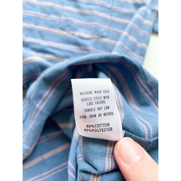 Boy's Sovereign Code Blue Striped Short Sleeve Pocket T-Shirt Size 14/16 - Picture 4 of 8